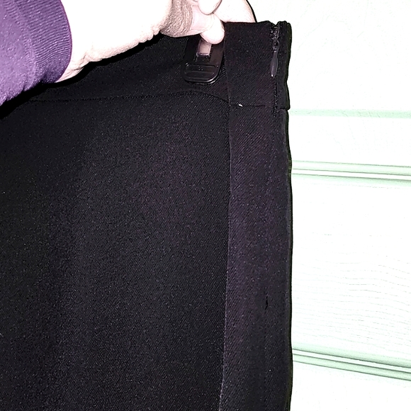 Black Wide Leg Ankle Pant (Size 12) NWOT W Worthington (Side Zip) - Picture 2 of 7